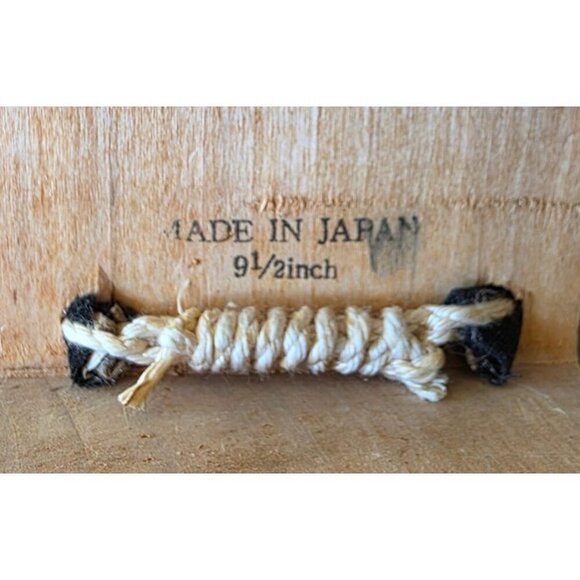 Traditional Japanese Wooden Geta Sandals With Black Velvet Straps 9.5 Inch Size - Picture 2 of 15